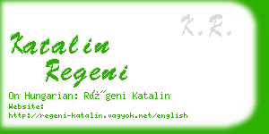 katalin regeni business card
